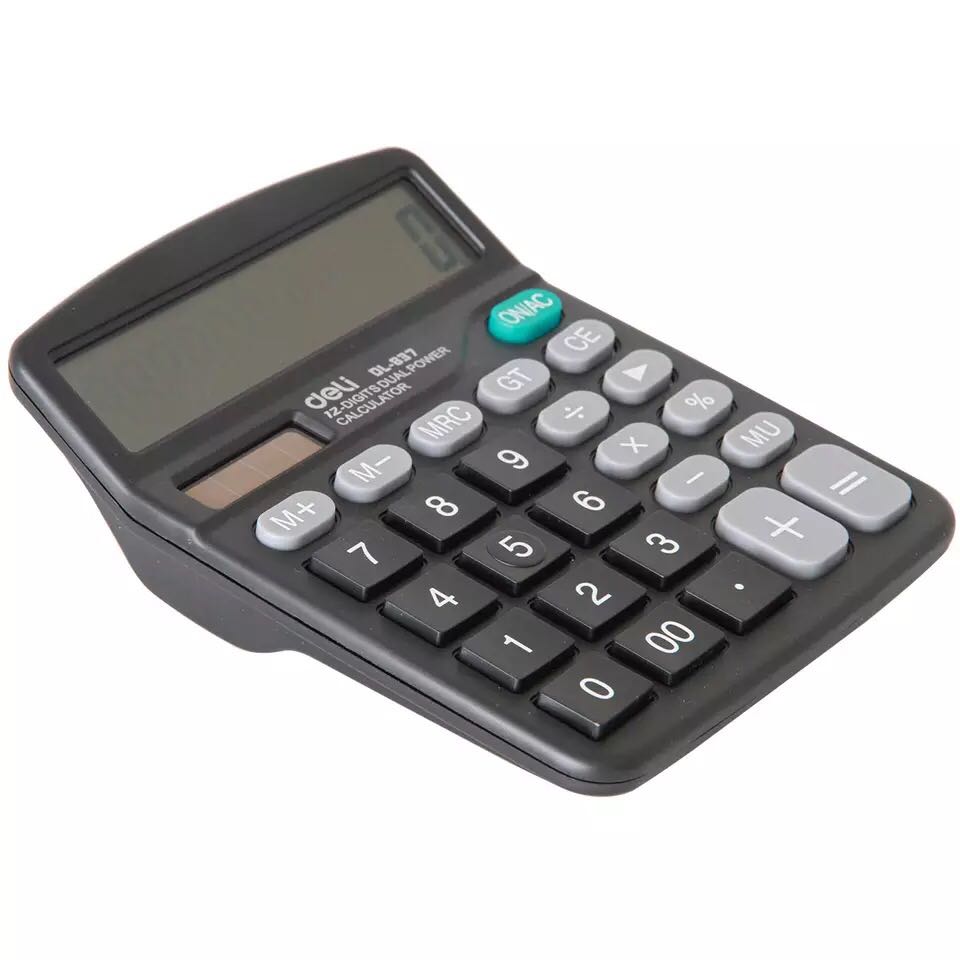 得力837桌面型计算器 商务办公型计算器 黑色 - 嘉兴成晨信息技术有限